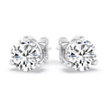 IGI, F/VS1, 3 CT Solitaire Lab-Grown Round Diamond Studs Earring 950 Platinum