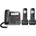 Panasonic Expandable Corded/Cordless Phone System with Answering Machine and One Touch Call Blocking – 2 Handsets  (Refurbished)