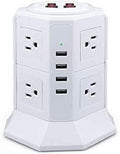 Safemore 8-Outlet Desktop Surge Protector with 4 USB Ports