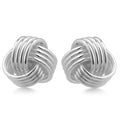 Sterling Silver Love Knot Stud Earrings