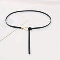 Thin Leather Belt Female Bow Leisure Belts