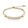 White Swarovski Elements Block Bracelet