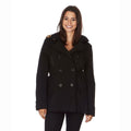 Yoki Women's Leopard Faux Fur Hooded Fleece Coat